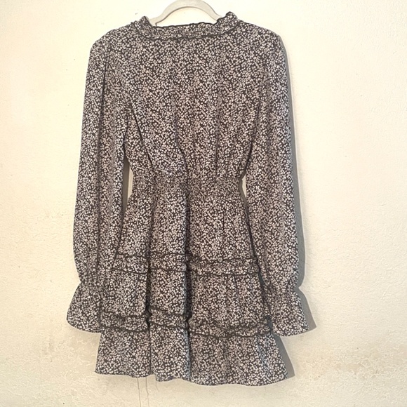 LOVERICHE Long Sleeve Ruffle Dress SZ L - Picture 2 of 6